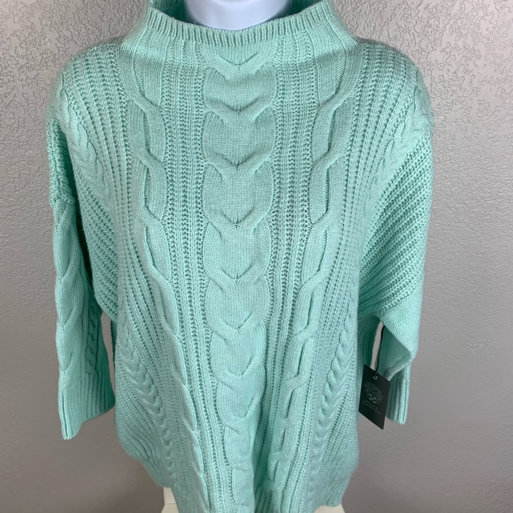 VINCE CAMUTO Large Mint Sweater
